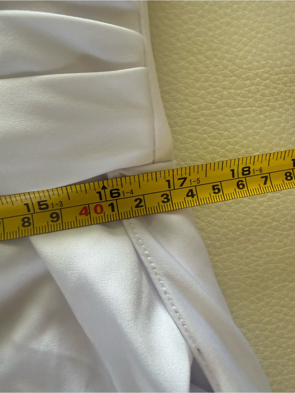 David's Bridal White Off-the-Shoulder Pleated Bodice Gown With 8’ Train - Picture 8 of 9